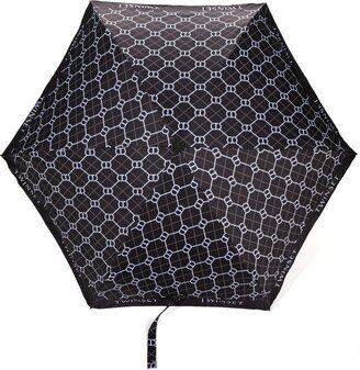 Two-Tone Monogram-Print Umbrella