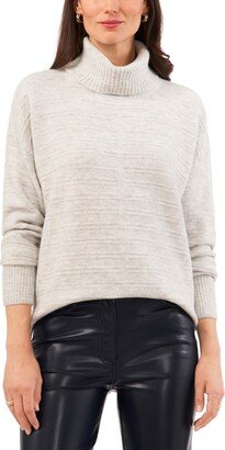 Women's Textured Turtleneck Drop-Shoulder Sweater