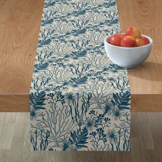 Table Runners: Poseidon Table Runner, 108X16, Blue