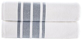 Contrast Border 2Pc Bath Sheets