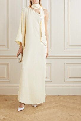 Net Sustain Ubud One-shoulder Ruffled Crepe Gown - Ivory