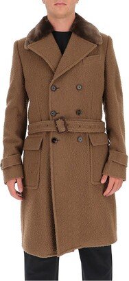 Fur Collar Belted Coat