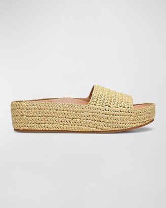 Camden Raffia Wedge Platform Sandals