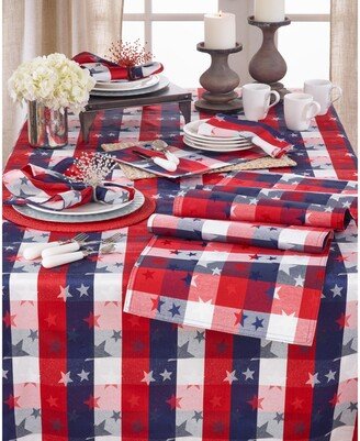 Saro Lifestyle Stars and Checkered Table Runner