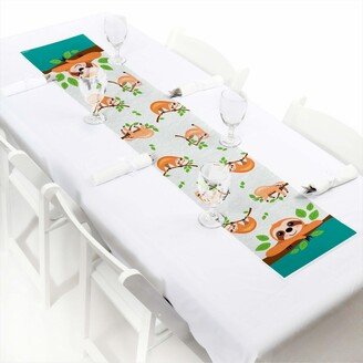 Big Dot Of Happiness Let's Hang - Sloth - Petite Party Paper Table Runner - 12 x 60 inches