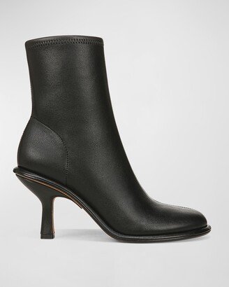 Freya Leather Stiletto Ankle Boots