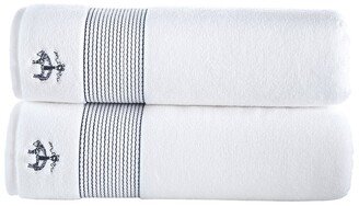 Rope Stripe Border 2Pc Bath Sheets