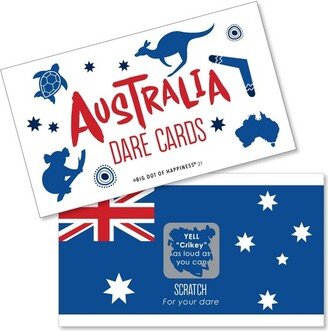 Big Dot of Happiness Australia Day - G'Day Mate Aussie Party Game Scratch Off Dare Cards - 22 Count