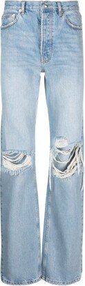 Mainless Ripped Mid-Rise Jeans