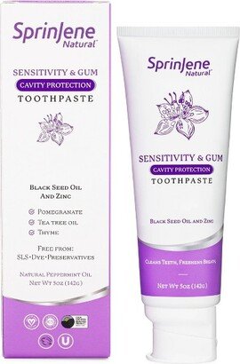 SprinJene Natural Sensitivity & Gum Cavity Protection Toothpaste - 5oz/