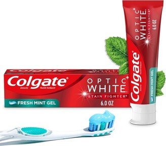 Optic White Stain Fighter Teeth Whitening Toothpaste - Fresh Mint Gel - 6oz