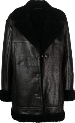 Shearling Caban Jacket