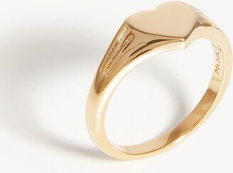 Fine Engravable Heart Signet Ring | 14ct Solid Gold