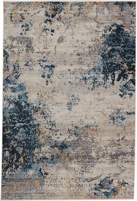 Terrior Abstract Area Rug Blue/Gold