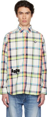 AAPE by A Bathing Ape White Check Shirt