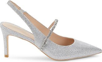 Crystalne Slingback Mesh Pumps