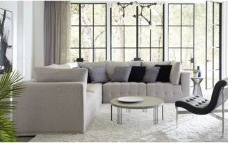 Closeout Modern Fabric Modular Sectional Collection