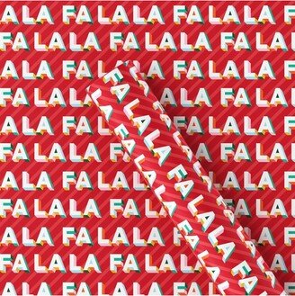 50 sq ft 'Fa La La' Christmas Gift Wrap Red - Wondershop™