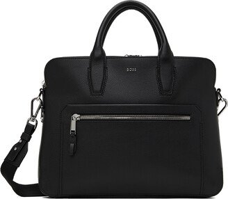 Black Pebble Grain Briefcase-AA