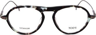 Tortoise Shell Oval Frame Glasses