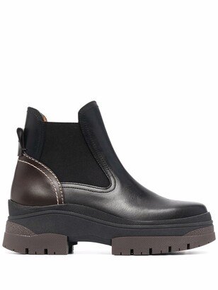 chunky leather Chelsea boots-AD