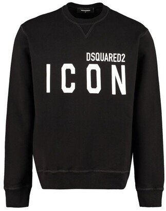 Icon Print Crewneck Sweatshirt