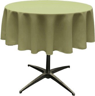 Round Polyester Poplin Tablecloth - Sage Choose