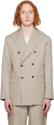 RAINMAKER KYOTO Taupe Double-Breasted Blazer