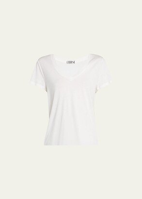 Eterne V-Neck Cotton-Modal T-Shirt