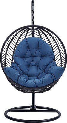 Modern High-quality PE Rattan Egg Shape Swing Chair