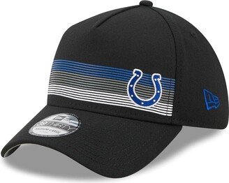 Men's Black Indianapolis Colts Flawless Stripe 39THIRTY Flex Hat