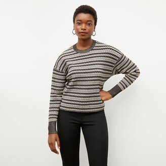 Tyler Pullover - Cable Stripe - Black / White