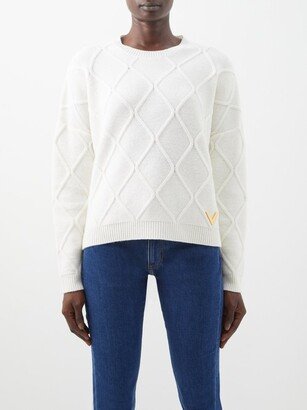 Diamond-jacquard Wool Sweater