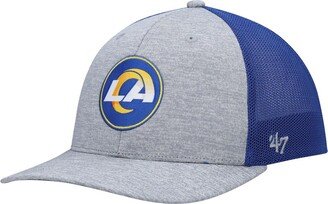 Men's Heathered Gray and Royal Los Angeles Rams Motivator Flex Hat - Heathered Gray, Royal