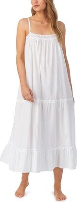 Cotton Lawn Modern Gown (White) Women's Pajama