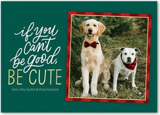 Holiday Cards: Framed Cute Holiday Card, Green, 5X7, Holiday, Matte, Signature Smooth Cardstock, Square