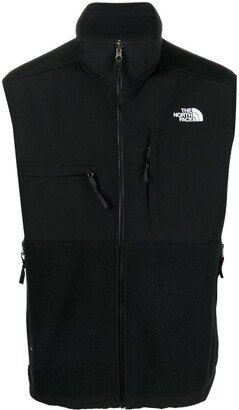 Embroidered-Logo Zip-Up Gilet