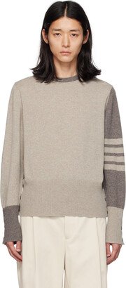 Taupe 4-Bar Sweater