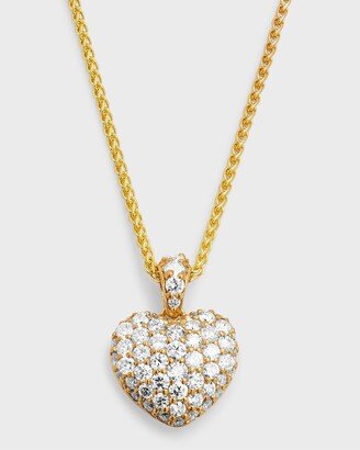 Neiman Marcus Diamonds 18k Gold Diamond Heart Pendant Necklace