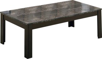 Black Grey Marble-Look Top Table Set - 3Pcs Set - 44 x 22 x 14.75