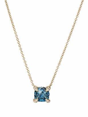 18kt yellow gold Châtelaine topaz diamond pendant necklace