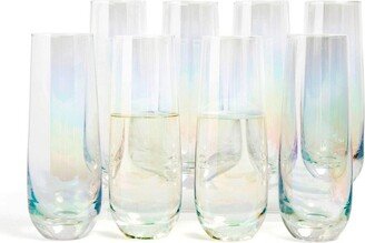 Stemless Champagne Flutes, 10.5 Oz, Set of 8