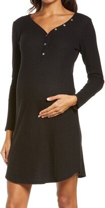 Henley Maternity/Nursing Sleep Shirt