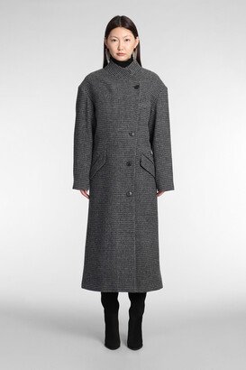 Marant Étoile Sabine Coat In Grey Wool