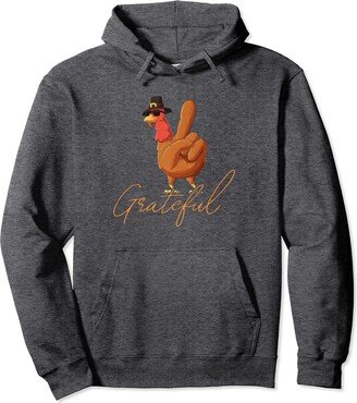 Peace Sign Turkey Hand Cool Thanksgiving Hippie Men Women Pullover Hoodie