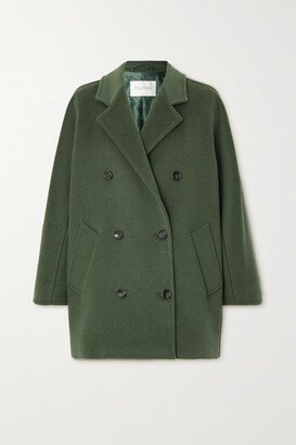 Rebus Double-breasted Wool And Cashmere-blend Coat - Green