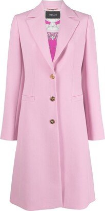 Single-Breasted Virgin-Wool Coat-AH