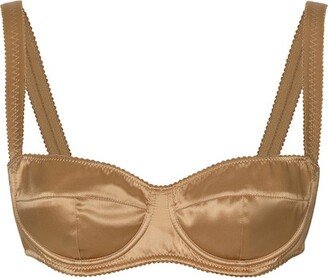 Satin balconette bra