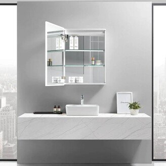 Modern Mirrors Cassini I Lighted Bathroom Cabinet Vanity Mirror with LED - 32*24