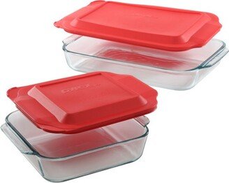 4pc Bakeware Value Set Red